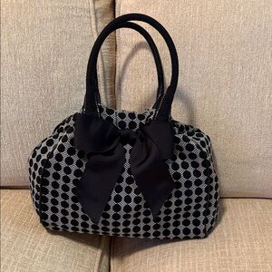 Talbots Black and White Polka Dot Shoulder Bag